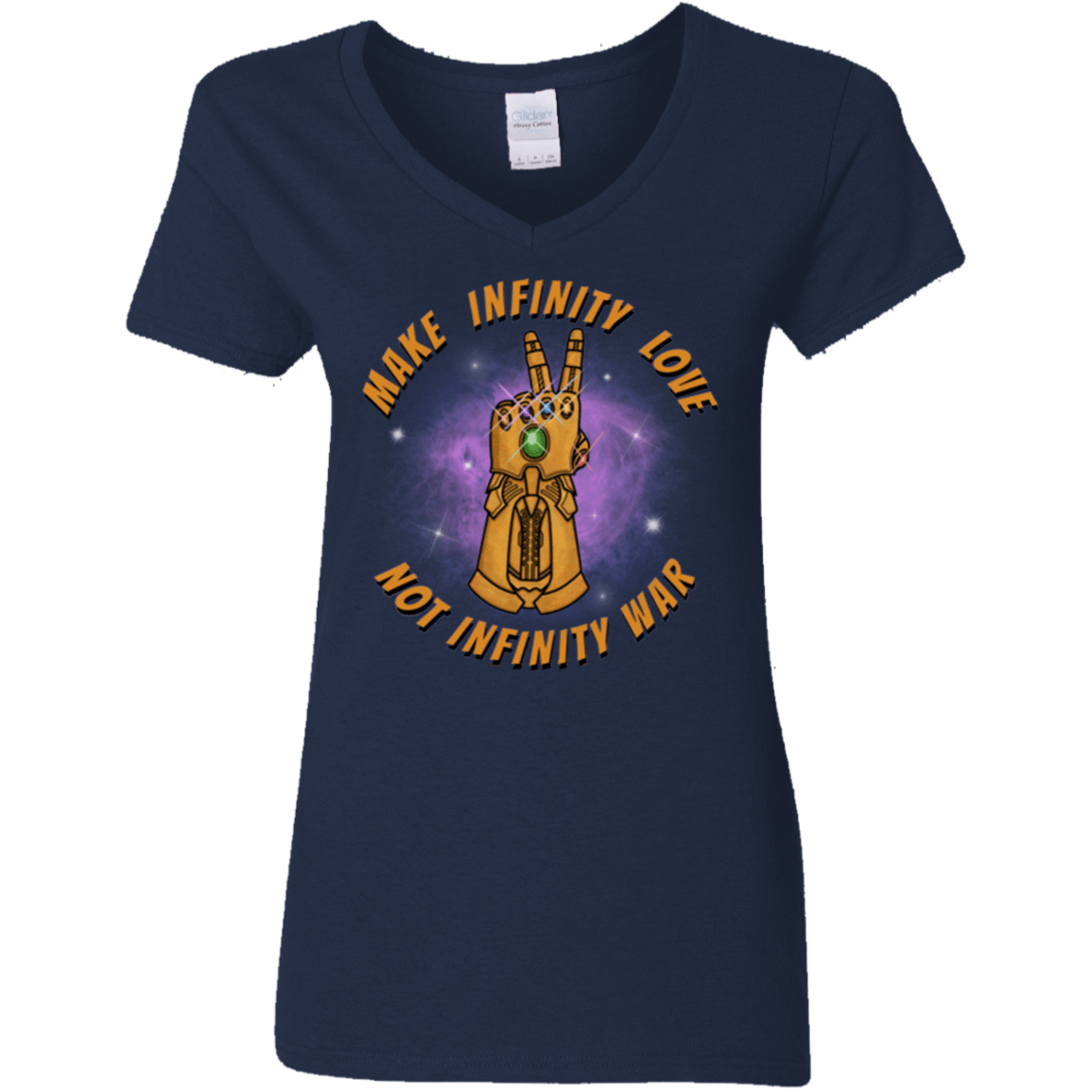 T-Shirts Navy / S Infinity Peace Women's V-Neck T-Shirt