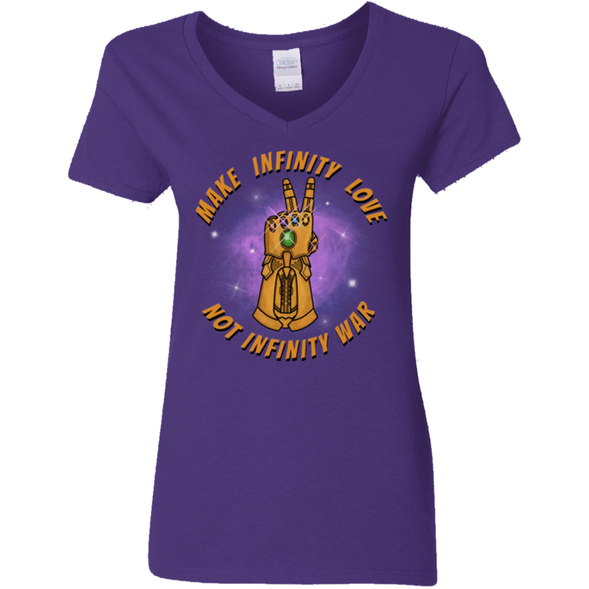 T-Shirts Purple / S Infinity Peace Women's V-Neck T-Shirt