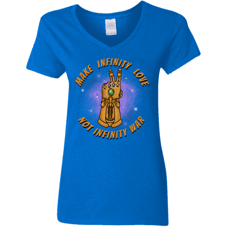 T-Shirts Royal / S Infinity Peace Women's V-Neck T-Shirt