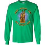 T-Shirts Irish Green / YS Infinity Peace Youth Long Sleeve T-Shirt