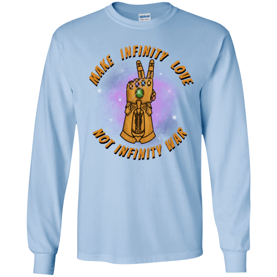 T-Shirts Light Blue / YS Infinity Peace Youth Long Sleeve T-Shirt