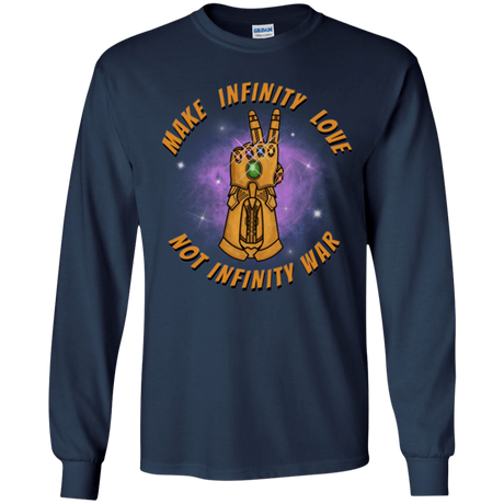 T-Shirts Navy / YS Infinity Peace Youth Long Sleeve T-Shirt