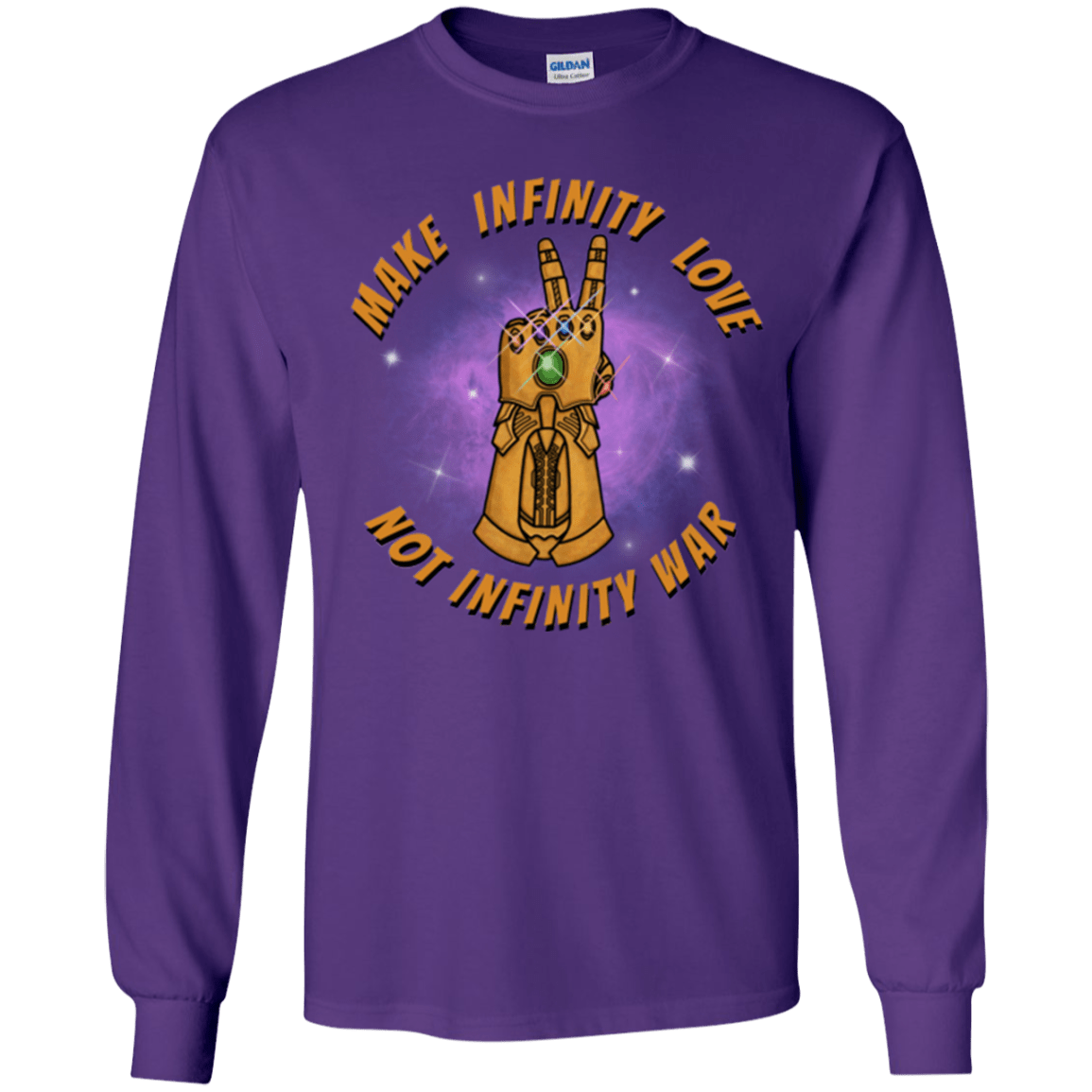 T-Shirts Purple / YS Infinity Peace Youth Long Sleeve T-Shirt