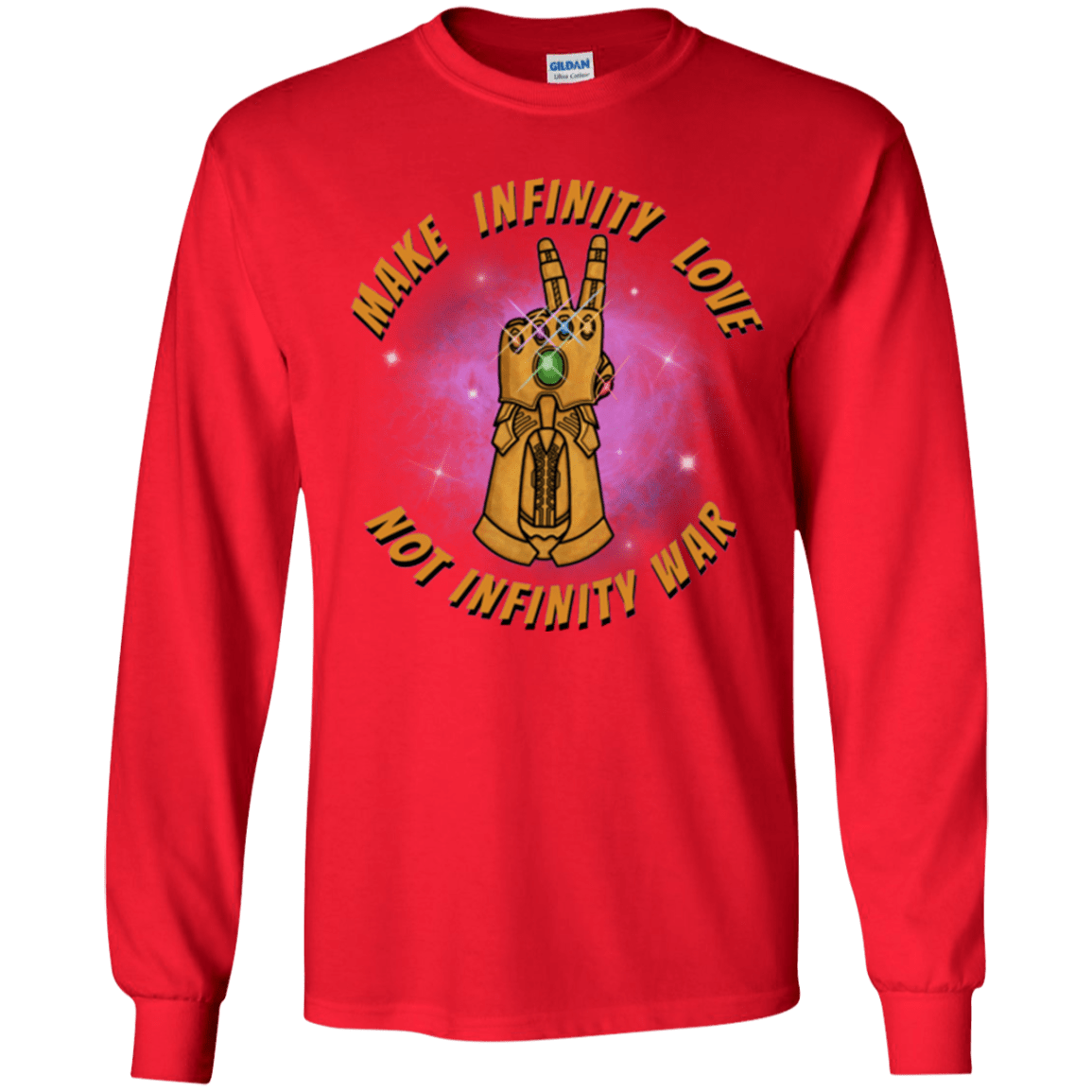 T-Shirts Red / YS Infinity Peace Youth Long Sleeve T-Shirt