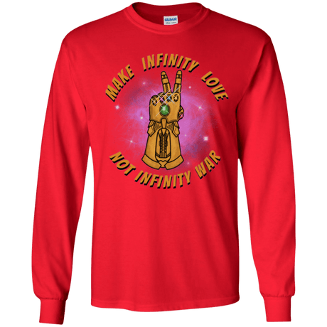 T-Shirts Red / YS Infinity Peace Youth Long Sleeve T-Shirt