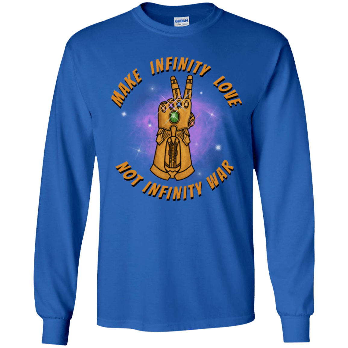 T-Shirts Royal / YS Infinity Peace Youth Long Sleeve T-Shirt