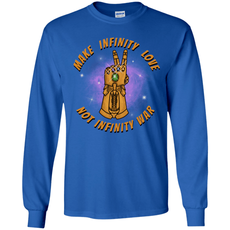 T-Shirts Royal / YS Infinity Peace Youth Long Sleeve T-Shirt