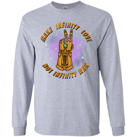 T-Shirts Sport Grey / YS Infinity Peace Youth Long Sleeve T-Shirt