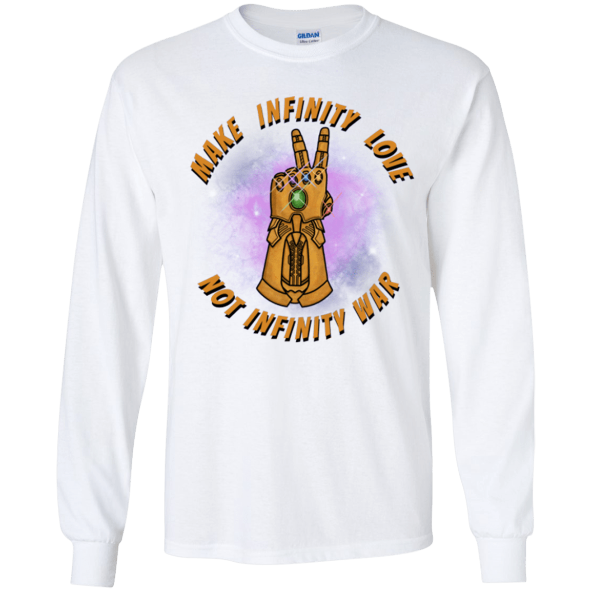 T-Shirts White / YS Infinity Peace Youth Long Sleeve T-Shirt