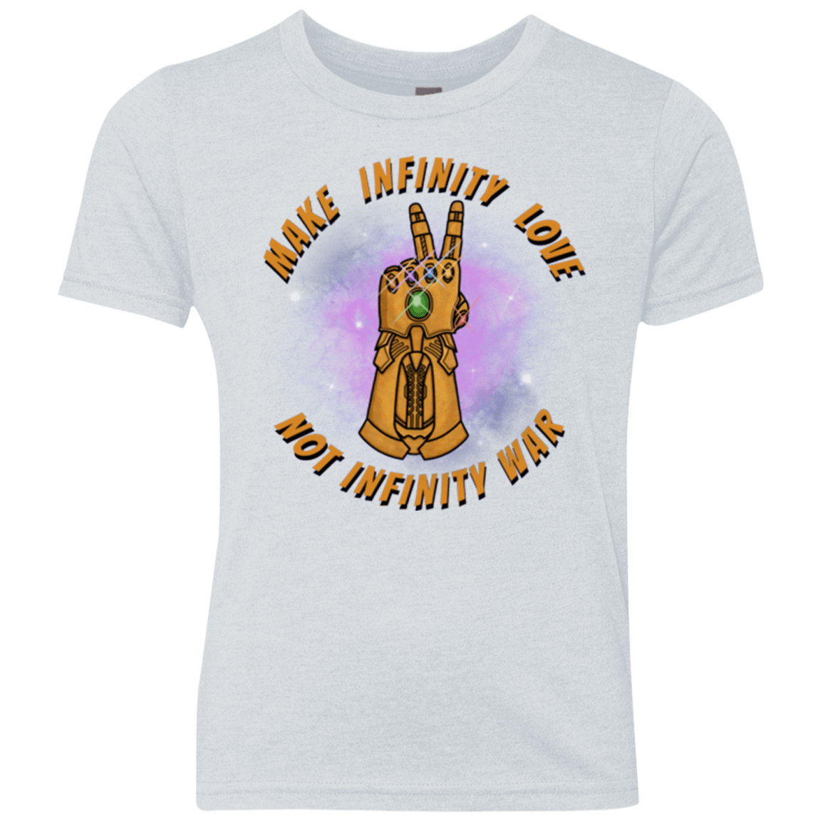 T-Shirts Heather White / YXS Infinity Peace Youth Triblend T-Shirt