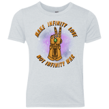 T-Shirts Heather White / YXS Infinity Peace Youth Triblend T-Shirt