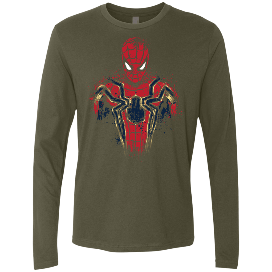 T-Shirts Military Green / S Infinity Spider Men's Premium Long Sleeve