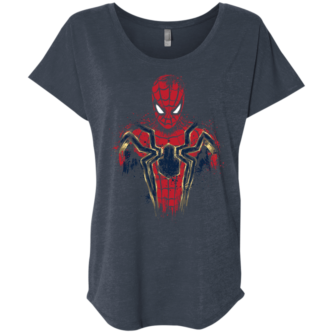 T-Shirts Vintage Navy / X-Small Infinity Spider Triblend Dolman Sleeve