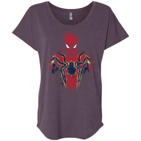 T-Shirts Vintage Purple / X-Small Infinity Spider Triblend Dolman Sleeve