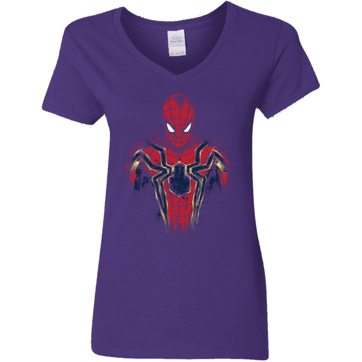 T-Shirts Purple / S Infinity Spider Women's V-Neck T-Shirt