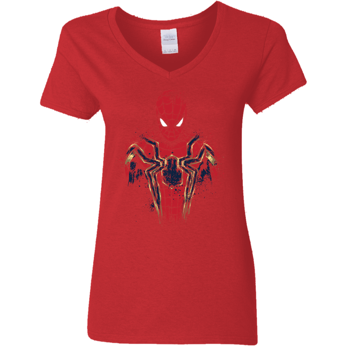 T-Shirts Red / S Infinity Spider Women's V-Neck T-Shirt