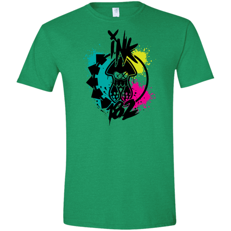 T-Shirts Heather Irish Green / S Ink 182 Men's Semi-Fitted Softstyle