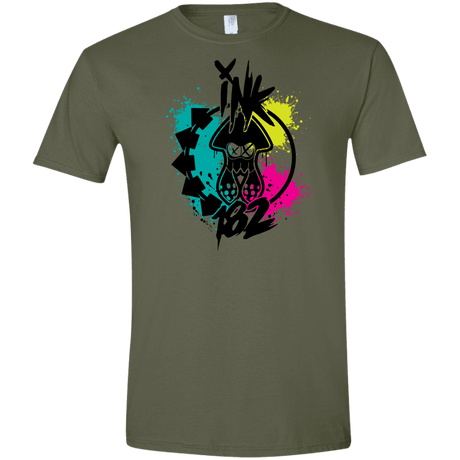T-Shirts Military Green / S Ink 182 Men's Semi-Fitted Softstyle