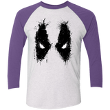 T-Shirts Heather White/Purple Rush / X-Small Ink Badass Men's Triblend 3/4 Sleeve
