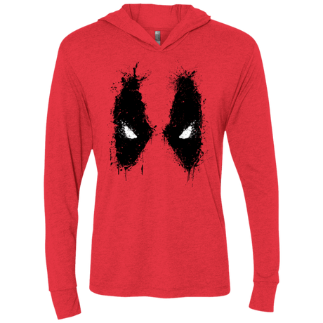T-Shirts Vintage Red / X-Small Ink Badass Triblend Long Sleeve Hoodie Tee