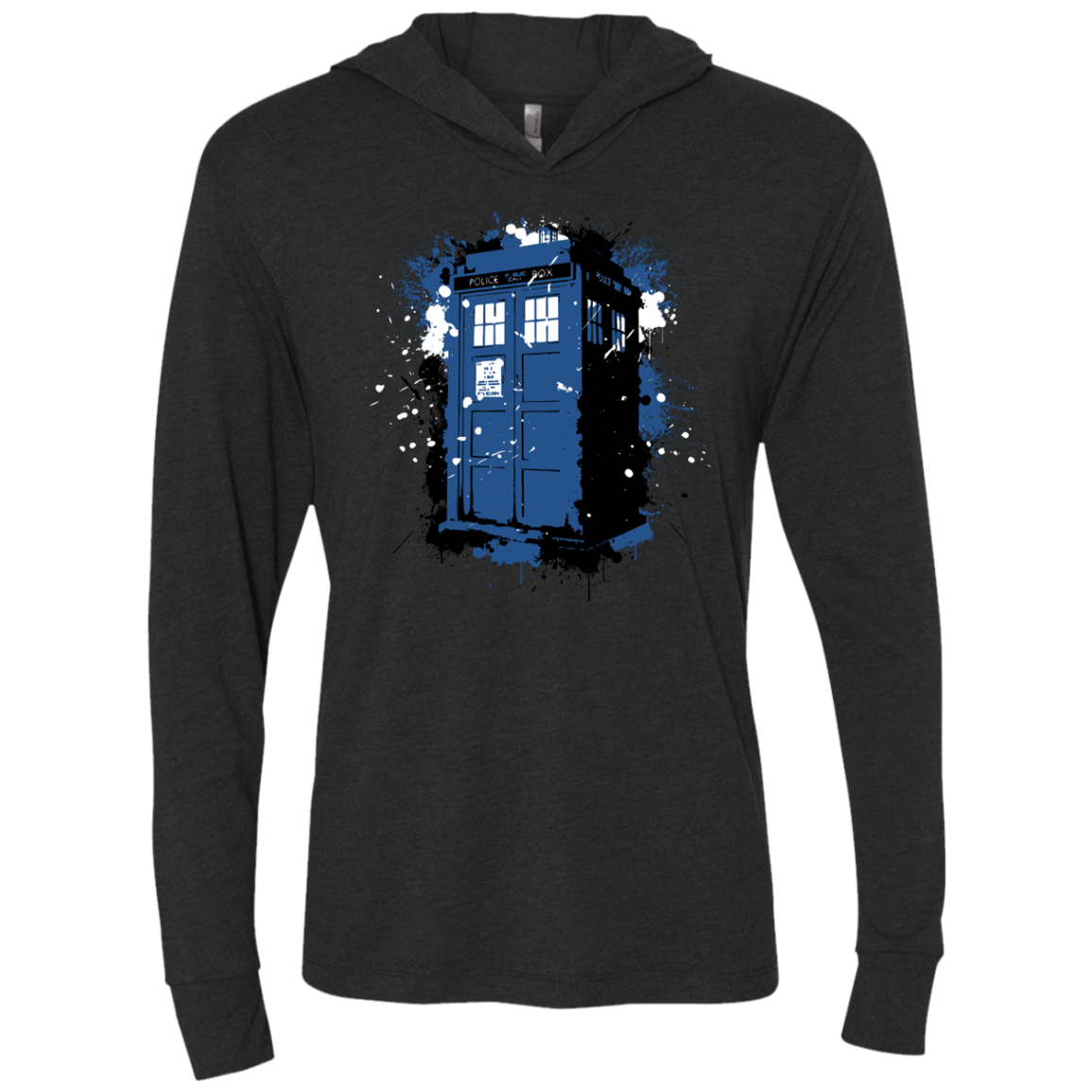 T-Shirts Vintage Black / X-Small Ink Box Triblend Long Sleeve Hoodie Tee