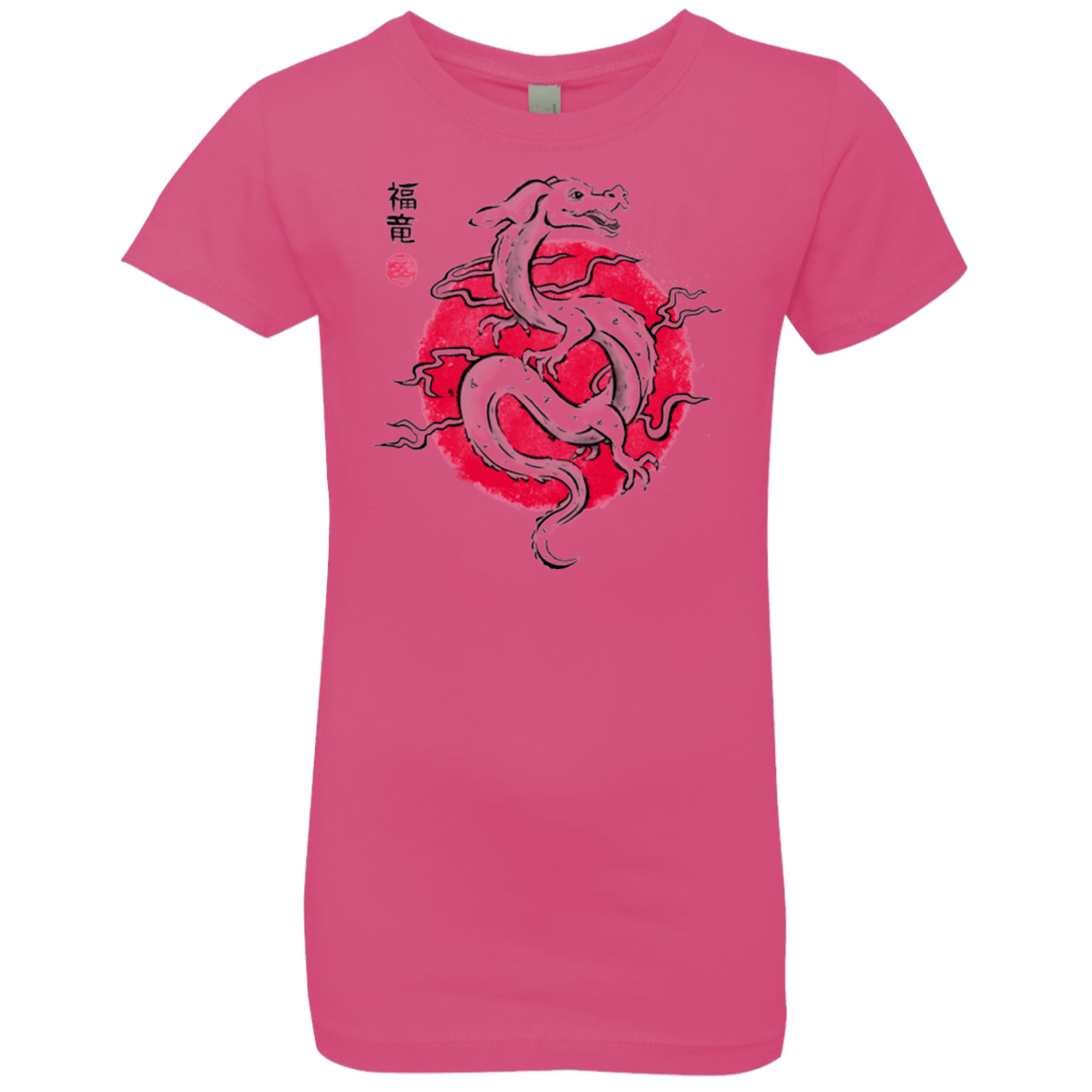 T-Shirts Hot Pink / YXS Ink Fukuryu Girls Premium T-Shirt