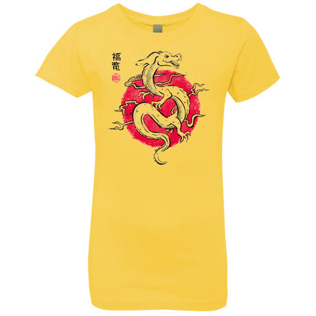 T-Shirts Vibrant Yellow / YXS Ink Fukuryu Girls Premium T-Shirt