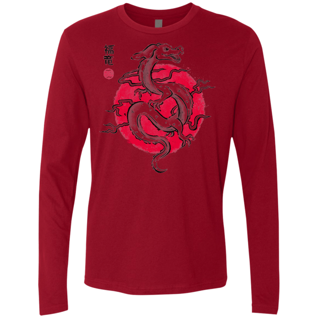 T-Shirts Cardinal / Small Ink Fukuryu Men's Premium Long Sleeve