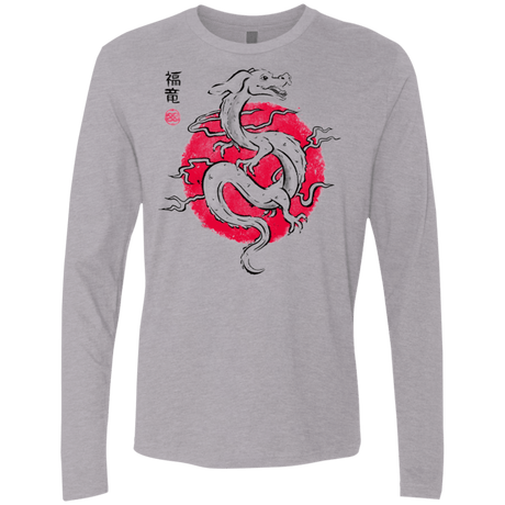 T-Shirts Heather Grey / Small Ink Fukuryu Men's Premium Long Sleeve