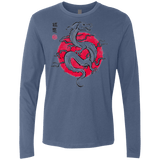 T-Shirts Indigo / Small Ink Fukuryu Men's Premium Long Sleeve