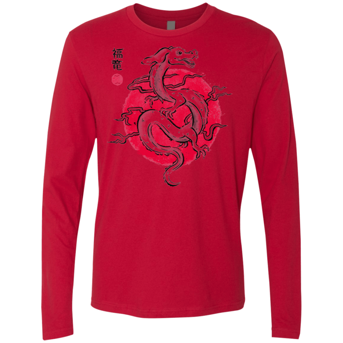T-Shirts Red / Small Ink Fukuryu Men's Premium Long Sleeve