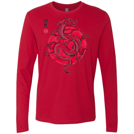 T-Shirts Red / Small Ink Fukuryu Men's Premium Long Sleeve