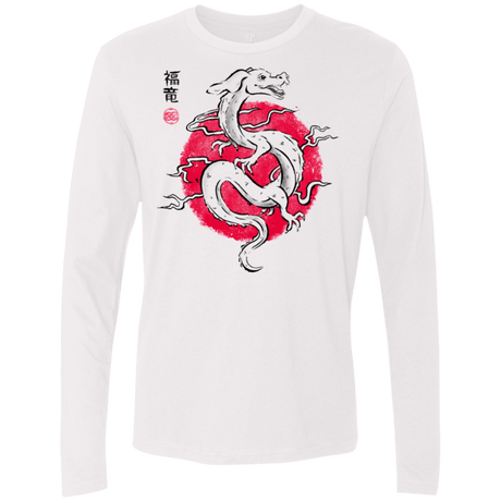 T-Shirts White / Small Ink Fukuryu Men's Premium Long Sleeve