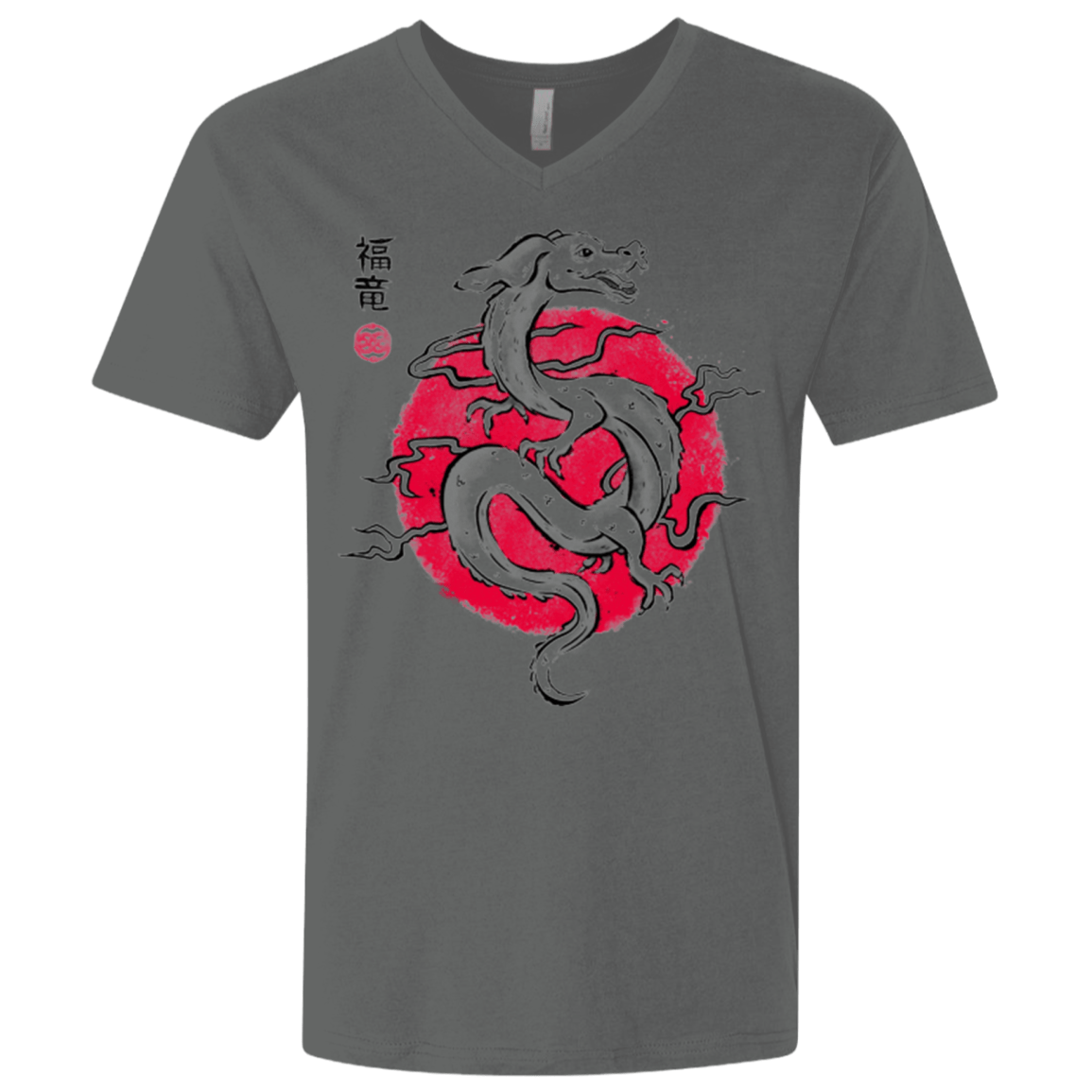 T-Shirts Heavy Metal / X-Small Ink Fukuryu Men's Premium V-Neck