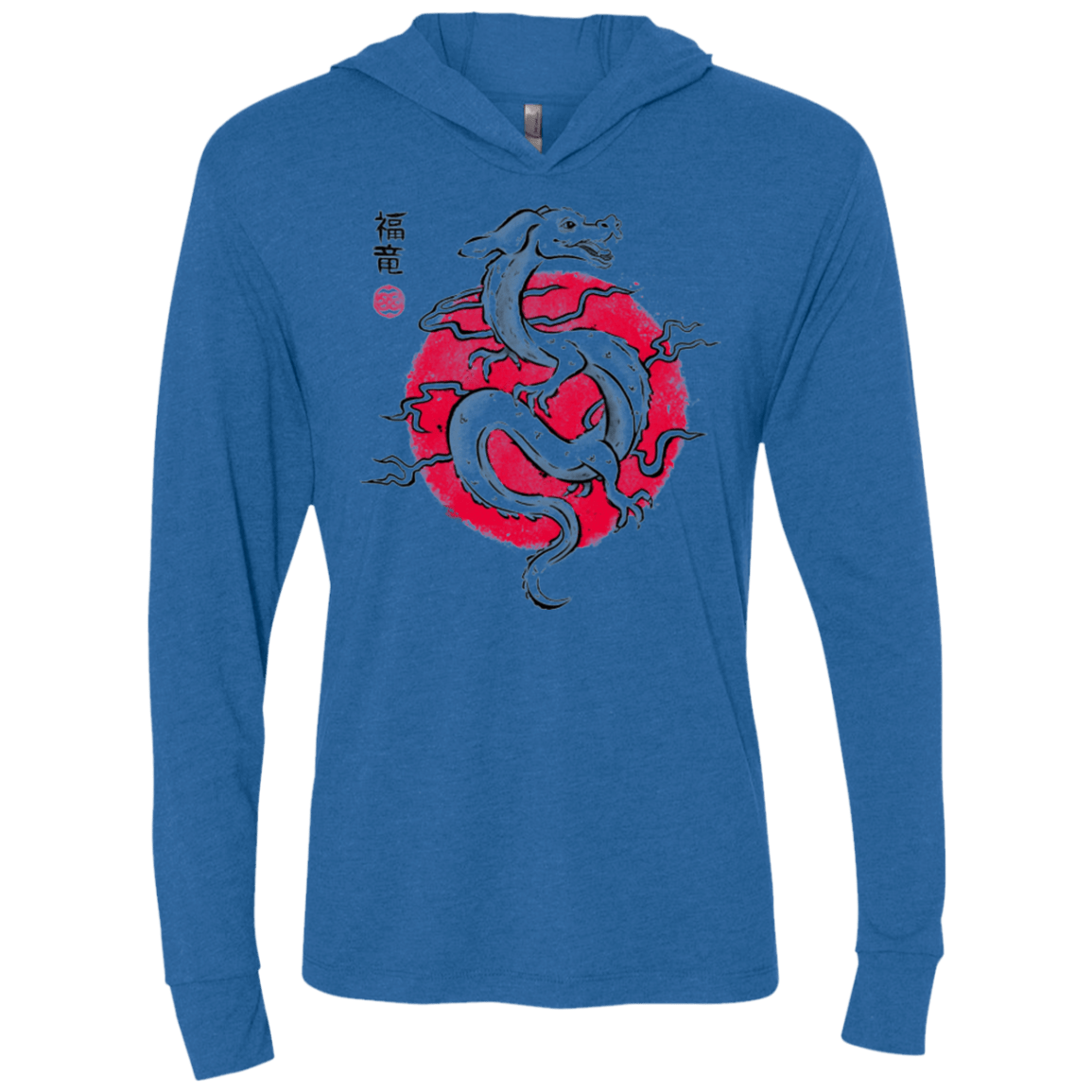 T-Shirts Vintage Royal / X-Small Ink Fukuryu Triblend Long Sleeve Hoodie Tee