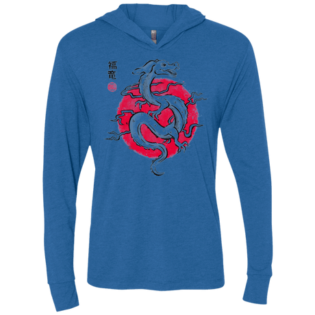 T-Shirts Vintage Royal / X-Small Ink Fukuryu Triblend Long Sleeve Hoodie Tee