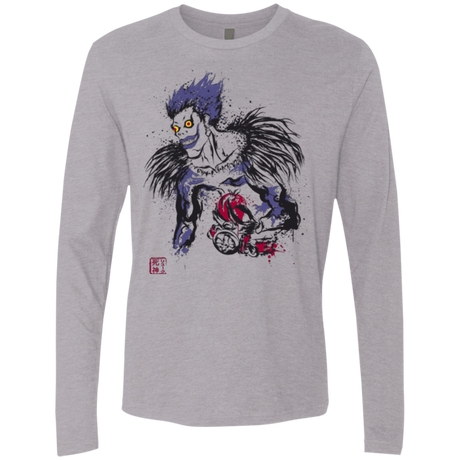 T-Shirts Heather Grey / Small Ink-Ryuk Men's Premium Long Sleeve
