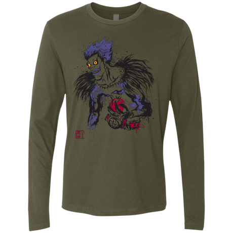 T-Shirts Military Green / Small Ink-Ryuk Men's Premium Long Sleeve