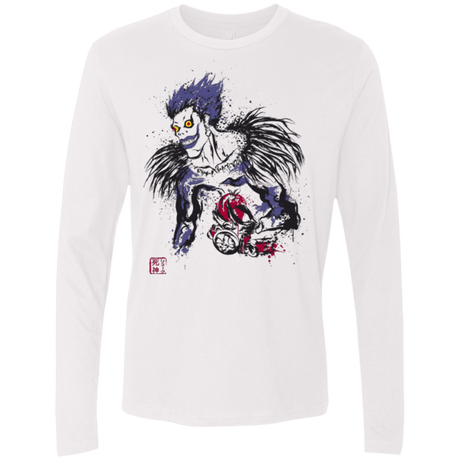 T-Shirts White / Small Ink-Ryuk Men's Premium Long Sleeve