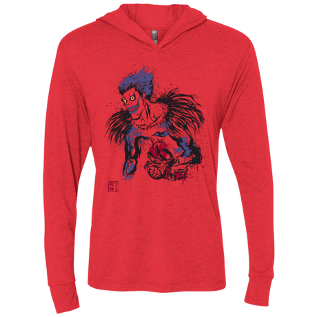 T-Shirts Vintage Red / X-Small Ink-Ryuk Triblend Long Sleeve Hoodie Tee