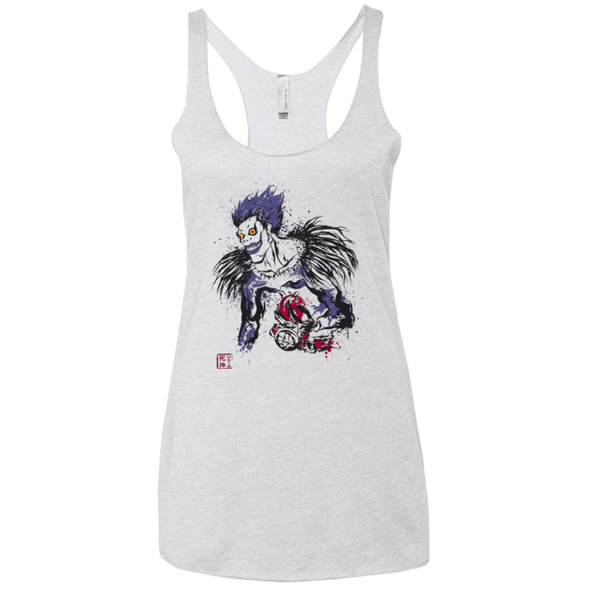 T-Shirts Heather White / X-Small Ink-Ryuk Women's Triblend Racerback Tank