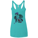 T-Shirts Tahiti Blue / X-Small Ink-Ryuk Women's Triblend Racerback Tank