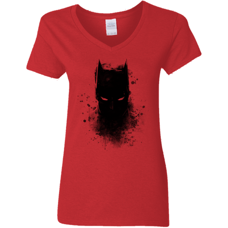 T-Shirts Red / S Ink Shadow Women's V-Neck T-Shirt