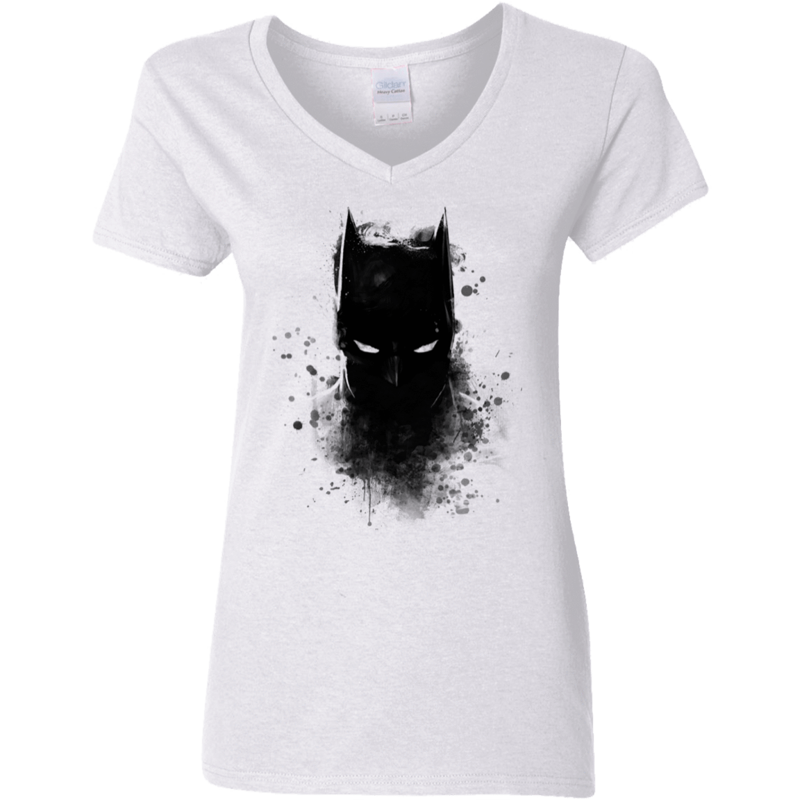 T-Shirts White / S Ink Shadow Women's V-Neck T-Shirt