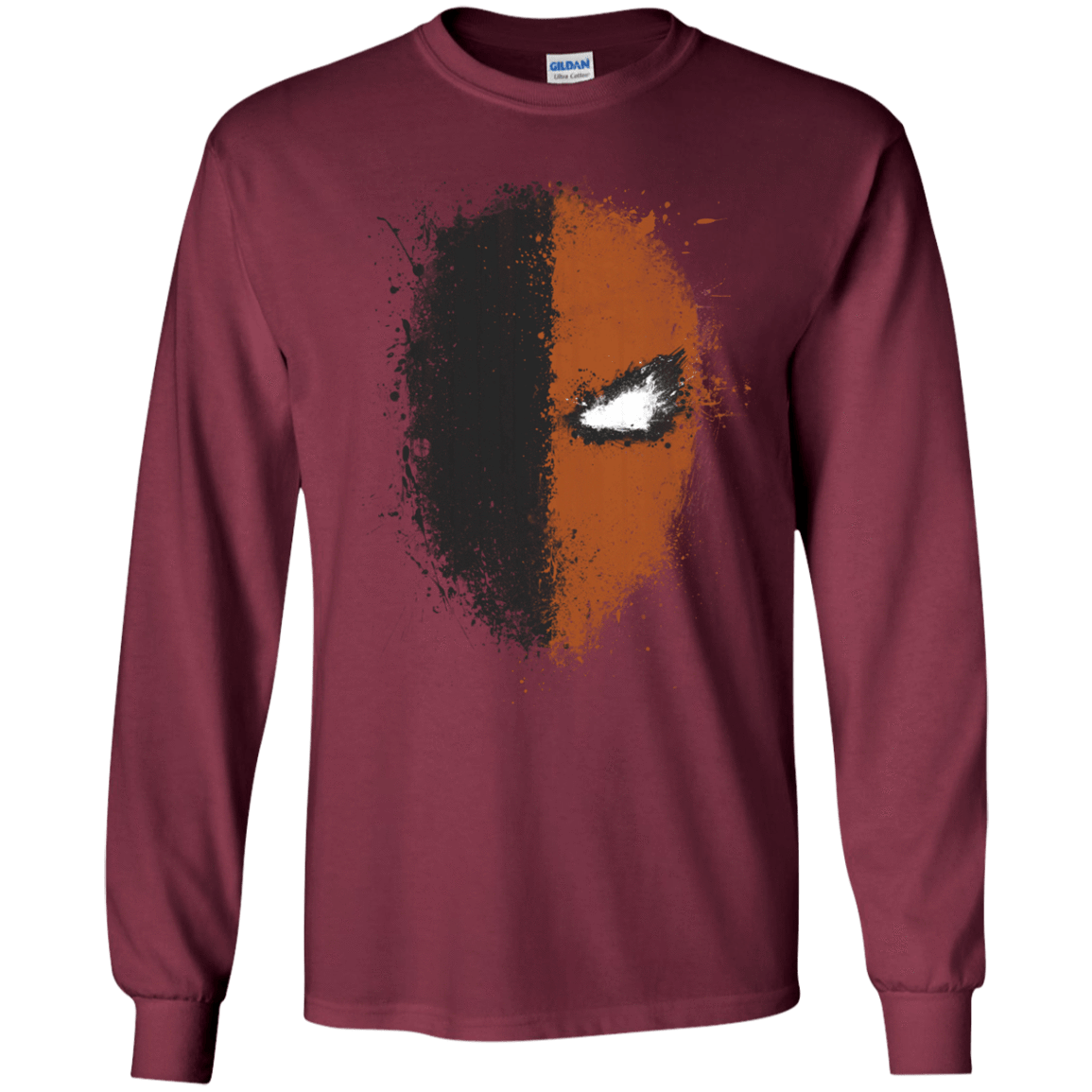 T-Shirts Maroon / S Ink Stroke Men's Long Sleeve T-Shirt