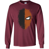 T-Shirts Maroon / S Ink Stroke Men's Long Sleeve T-Shirt