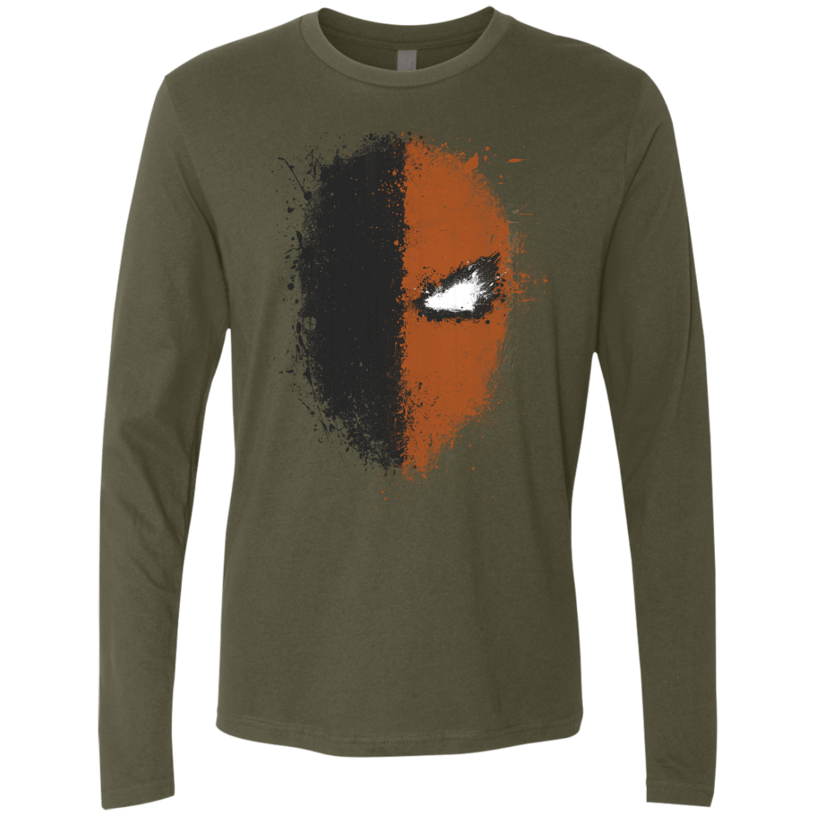 T-Shirts Military Green / S Ink Stroke Men's Premium Long Sleeve