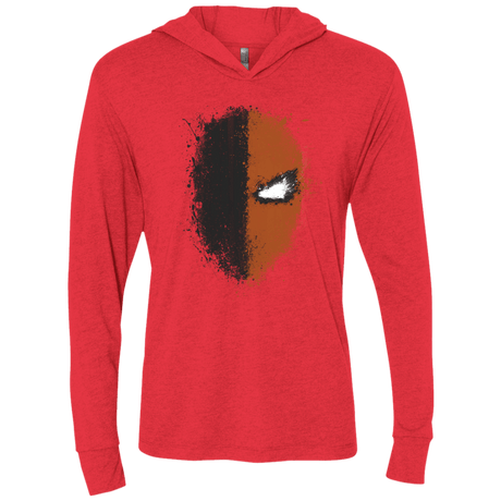 T-Shirts Vintage Red / X-Small Ink Stroke Triblend Long Sleeve Hoodie Tee