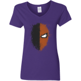 T-Shirts Purple / S Ink Stroke Women's V-Neck T-Shirt