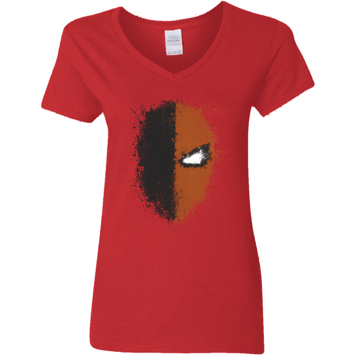 T-Shirts Red / S Ink Stroke Women's V-Neck T-Shirt